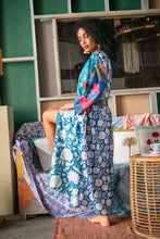 Load image into Gallery viewer, Joba Two Patched Kimono - Blue