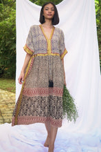Load image into Gallery viewer, Bagru Midi Dress- Design 10