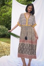 Load image into Gallery viewer, Bagru Midi Dress- Design 10