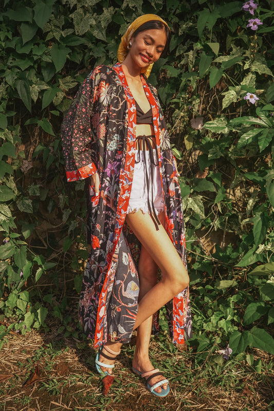 Joba Patched Kimono - Black
