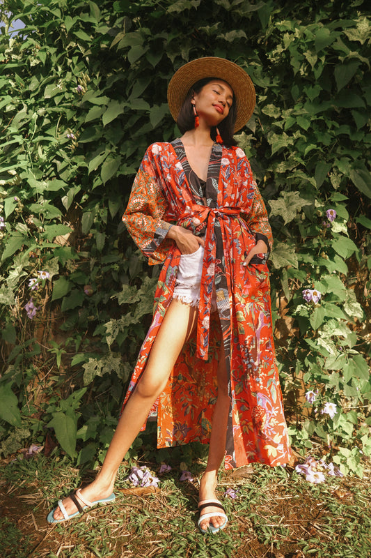Joba Patched Kimono - Red