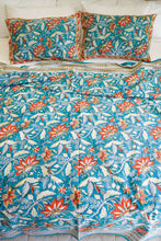 Load image into Gallery viewer, 17HM Sethi Bed Cover Set - Teal Floral