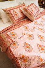 Load image into Gallery viewer, 17HM Sethi Bed Cover Set - Pink/Orange Stripes