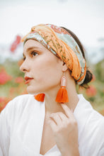 Load image into Gallery viewer, Yana Tassel Drop Earrings - Orange