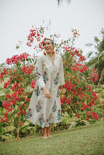 Load image into Gallery viewer, Jaila Kimono Dress - Green Stripes