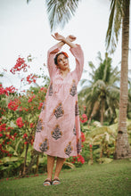 Load image into Gallery viewer, Jaila Kimono Dress - Pink Stripes