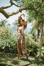 Load image into Gallery viewer, Johari Kimono + Shorts Set - Grey Foliage