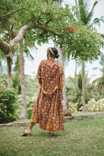 Load image into Gallery viewer, Johari Kimono + Shorts Set - Rust & Foliage