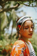 Load image into Gallery viewer, Maya Arc Tassel Earrings - Red Multicolor