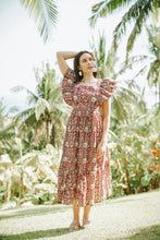 Load image into Gallery viewer, Murcia Ruffle Maxi Dress - Maroon
