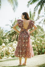 Load image into Gallery viewer, Murcia Ruffle Maxi Dress - Maroon