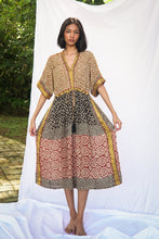 Load image into Gallery viewer, Bagru Midi Dress - Design 1