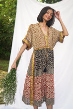 Load image into Gallery viewer, Bagru Midi Dress - Design 1