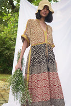 Load image into Gallery viewer, Bagru Midi Dress - Design 1