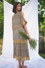 Load image into Gallery viewer, Bagru Midi Dress - Design 2