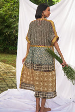 Load image into Gallery viewer, Bagru Midi Dress - Design 3
