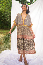 Load image into Gallery viewer, Bagru Midi Dress - Design 4