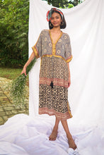 Load image into Gallery viewer, Bagru Midi Dress - Design 4