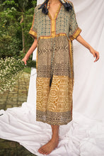 Load image into Gallery viewer, Bagru Midi Dress - Design 5