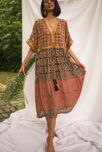 Load image into Gallery viewer, Bagru Midi Dress - Design 7