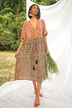 Load image into Gallery viewer, Bagru Midi Dress - Design 8