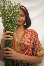 Load image into Gallery viewer, Bagru Midi Dress - Design 9