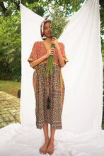 Load image into Gallery viewer, Bagru Midi Dress - Design 9