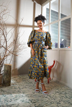 Load image into Gallery viewer, Perejil Cold Shoulder Dress - Navy