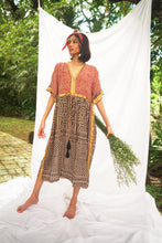 Load image into Gallery viewer, Bagru Midi Dress - Design 9