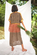 Load image into Gallery viewer, Bagru Midi Dress - Design 9