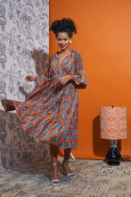 Load image into Gallery viewer, Pimenton Bell Sleeve Dress (Tangerine)