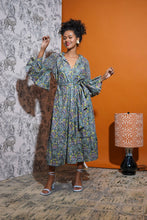 Load image into Gallery viewer, Pimenton Bell Sleeve Dress (Ocean)