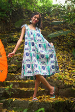 Load image into Gallery viewer, Cosana Multiway Tie Strap Sundress - Blue Ikat