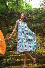 Load image into Gallery viewer, Cosana Multiway Tie Strap Sundress - Blue Ikat