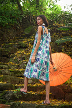 Load image into Gallery viewer, Cosana Multiway Tie Strap Sundress - Blue Ikat