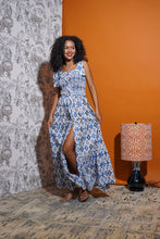 Load image into Gallery viewer, Azafran Ribbon Strap Maxi Dress (Navy)