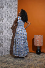Load image into Gallery viewer, Azafran Ribbon Strap Maxi Dress (Navy)