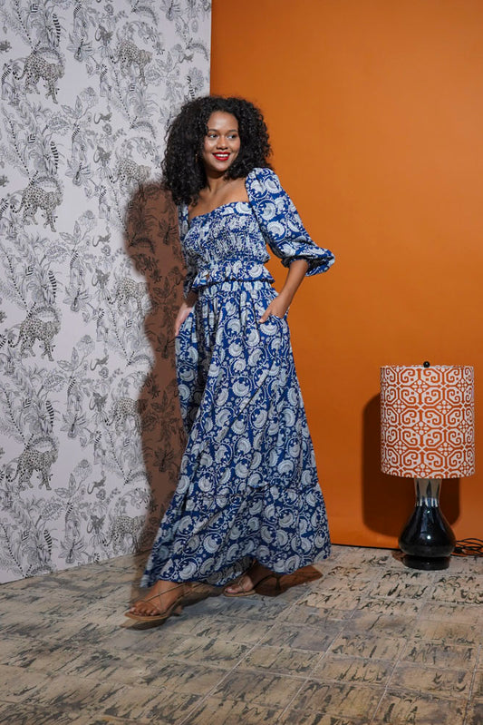 Guajillo Maxi Skirt (Navy)