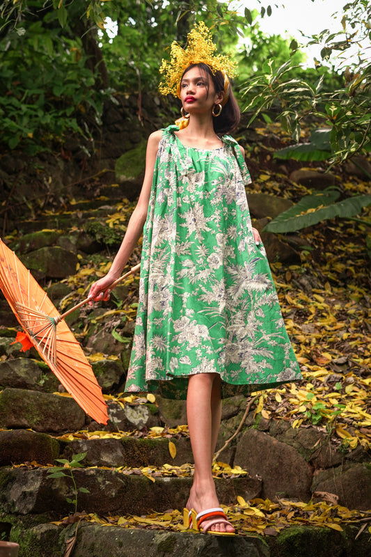 Cosana Multiway Tie Strap Sundress - Green Woods