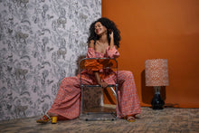 Load image into Gallery viewer, Pasilla Peasant Sleeve Jumpsuit (Grapefruit)