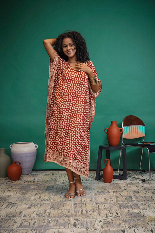 Bagru Caftan - Design 6