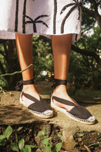 Load image into Gallery viewer, Xativa Lace up Espadrilles - Black
