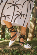 Load image into Gallery viewer, Xativa Lace up Espadrilles - White