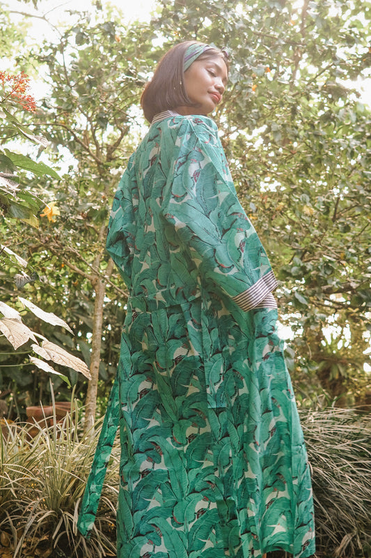 Johari Kimono + Shorts Set - Banana Palms