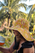 Load image into Gallery viewer, Wyra Reversible Wide Brim Hat - Pink/Yellow
