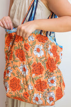Load image into Gallery viewer, Wada Reversible Tote Bag - Orange/Blue