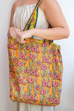 Load image into Gallery viewer, Wada Reversible Tote Bag - Orange/Yellow
