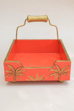 Load image into Gallery viewer, Napkin Holder with Paper Weight - Sunset Palm