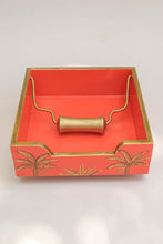 Load image into Gallery viewer, Napkin Holder with Paper Weight - Sunset Palm