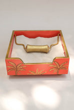 Load image into Gallery viewer, Napkin Holder with Paper Weight - Sunset Palm
